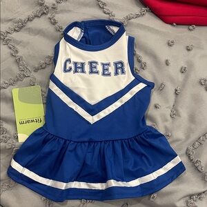 Fitwarm Cheerleader Dog Costume, Sporty Cheer Dog Dress extra Small Pet Clothes
